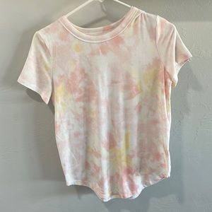 Cute, comfy, pink and yellow tie dye nice/casual t-shirt